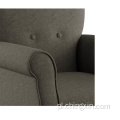 Wysokiej jakości brązowa tkanina zbrojna akcent krzesło